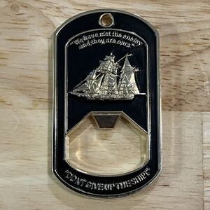 Challenge Coin Bottle Opener US Navy USS Lake Erie (CG70) Don’t Give Up The Ship